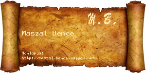 Maszal Bence névjegykártya
